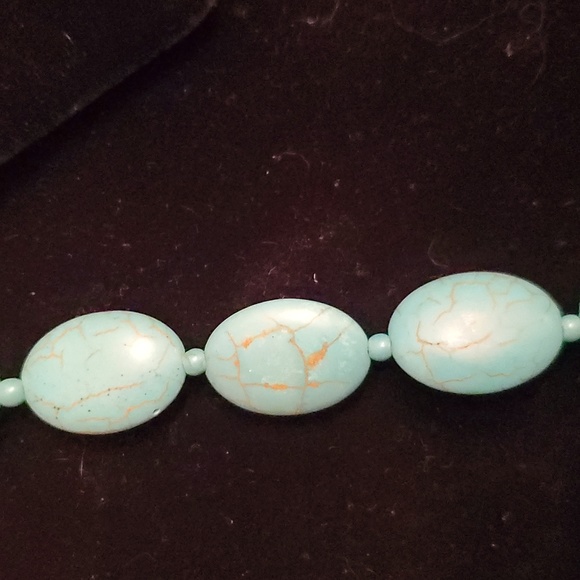 TURQUOISE NECKLACE, EARRINGS, RING & BRACELET SET - Picture 10 of 13